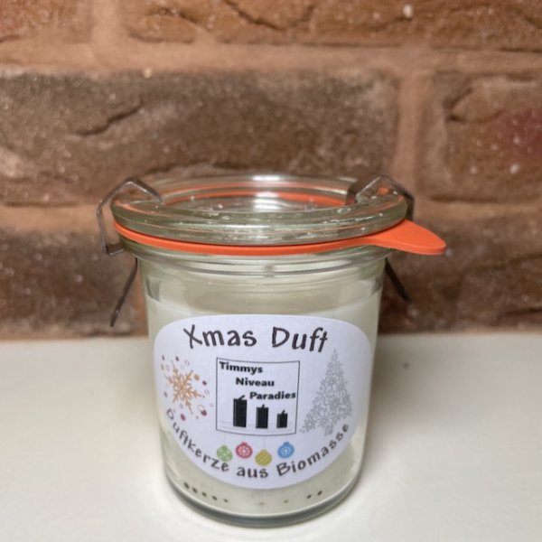 Duftkerze aus recycelter Biomasse im WECK Glas, Xmas Duft